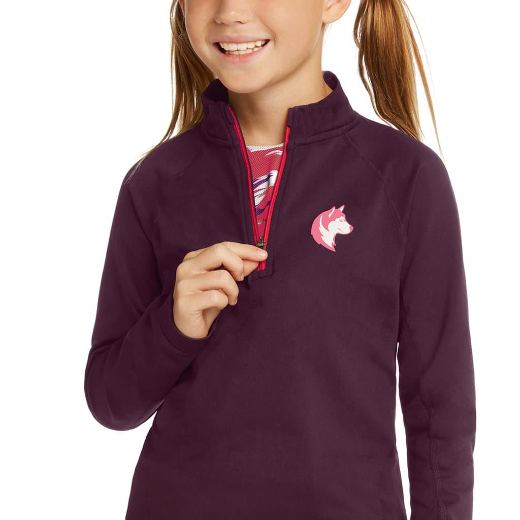 Girls Seamless 1/4-Zip Baselayer Top