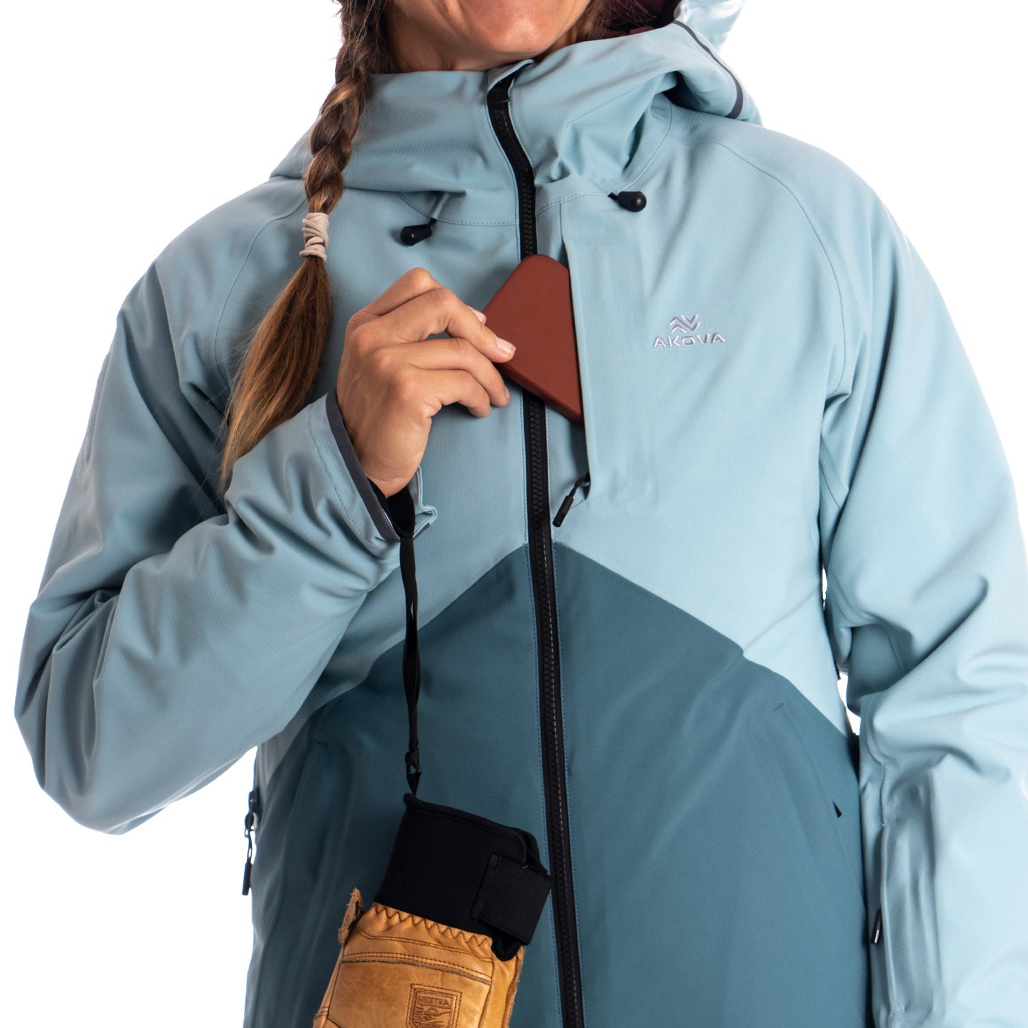 Avalanche Women's Lightweight Convertible Hood Zip Up Jacket With Zipper  Pockets